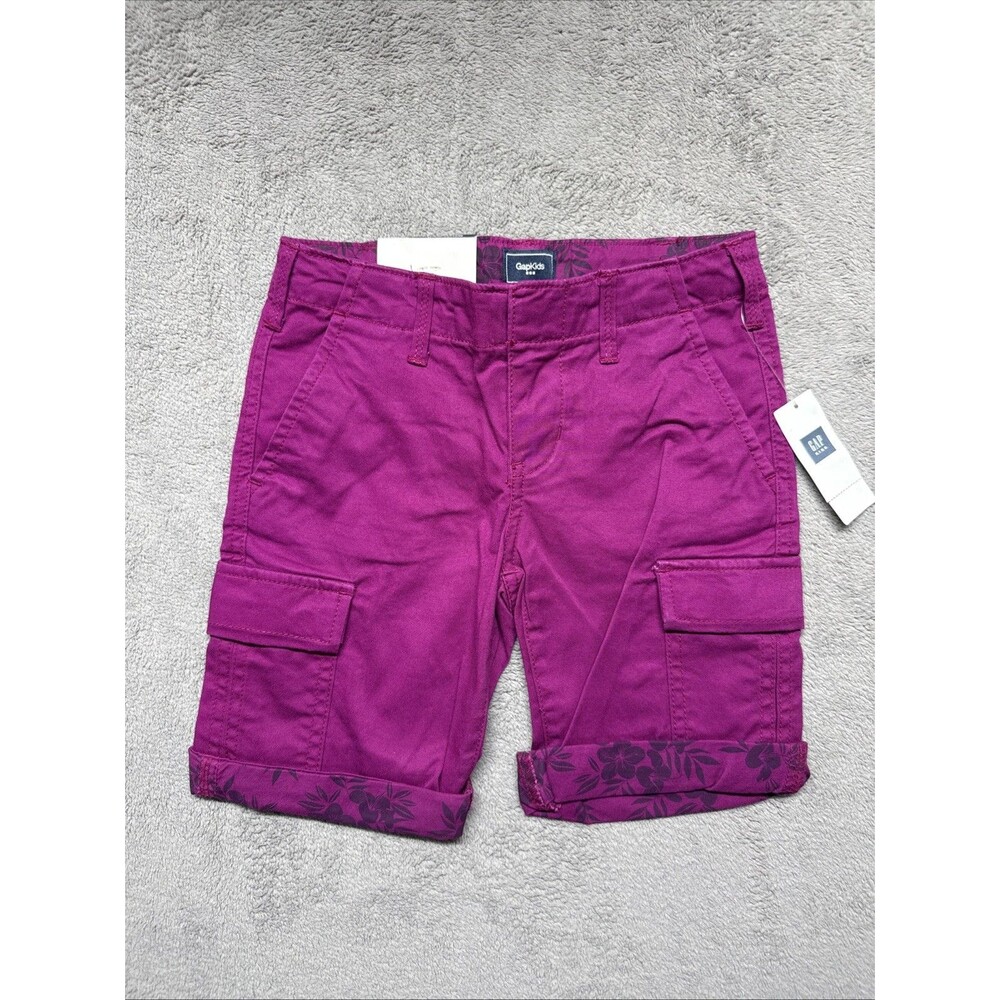 GAP Kids Girls Size 5 Pink Cargo New NWT Elastic Waist Draw String Floral